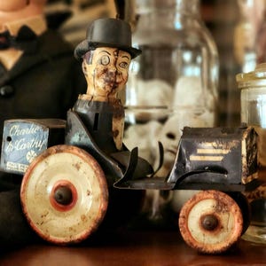 Vintage 1930's Charlie McCarthy Buggy, Crazy Car, Benzie Buggy, Marx, Puppet, Dummy,  Ventriloquist