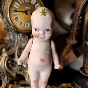 Antique Bisque/Porcelain Doll, Fumsup, Good Luck, Kewpie, Cupid, Side Eye