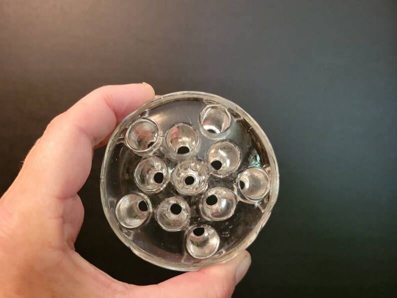 Vintage Glass Flower Frog Flower Holder Flower Frog Floral Etsy