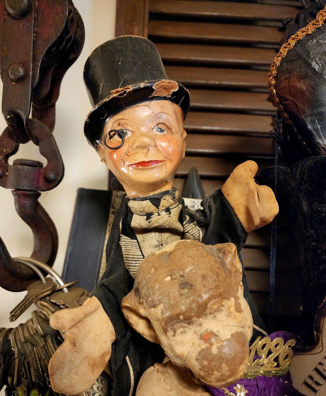 Vintage 1930's Charlie Mccarthy Ventriloquist Puppet, Hand Puppet ...