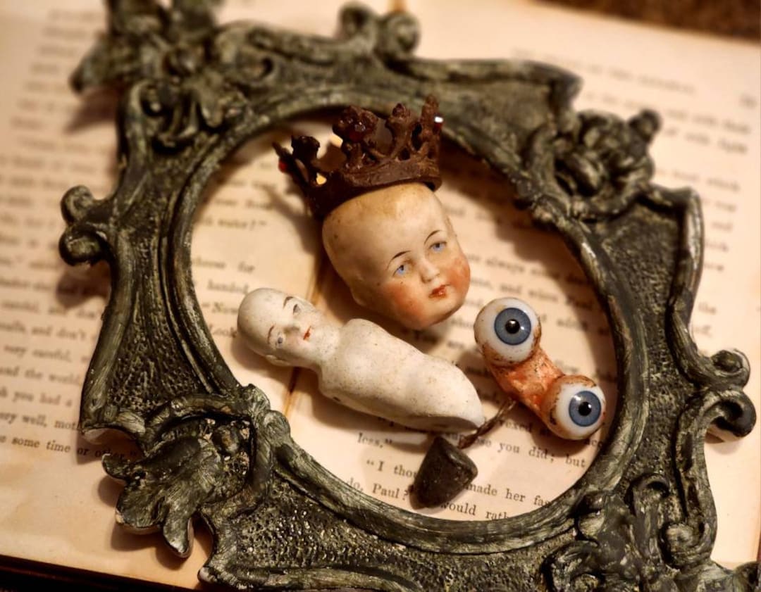 Vintage Doll Eyes, Rocker, Salvage, Doll Parts, Doll Eyes, Blue Etsy