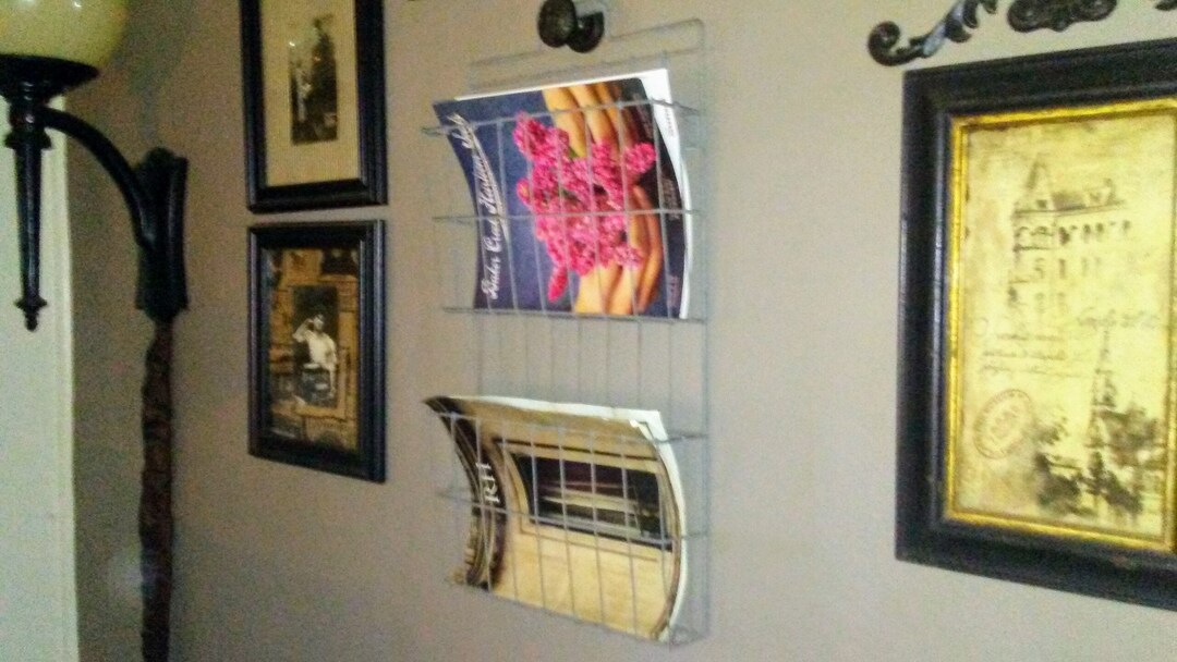 Large Double Wall Basket, Vintage Metal Basket, Industrial, Wall Pocket Etsy