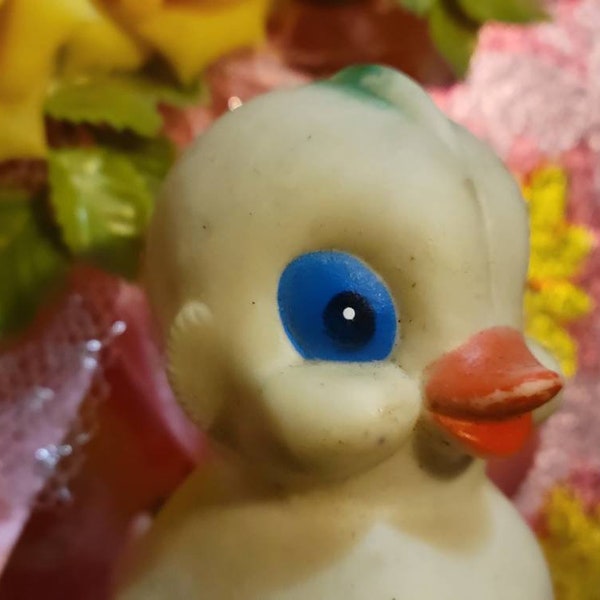 Vintage Duck Toy, Wiggling, Duck, Chick, Wind Up, Easter, Baby Chick