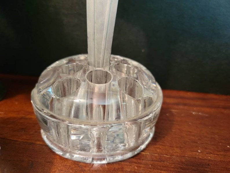 Vintage Glass Flower Frog Flower Holder Flower Frog Floral Etsy