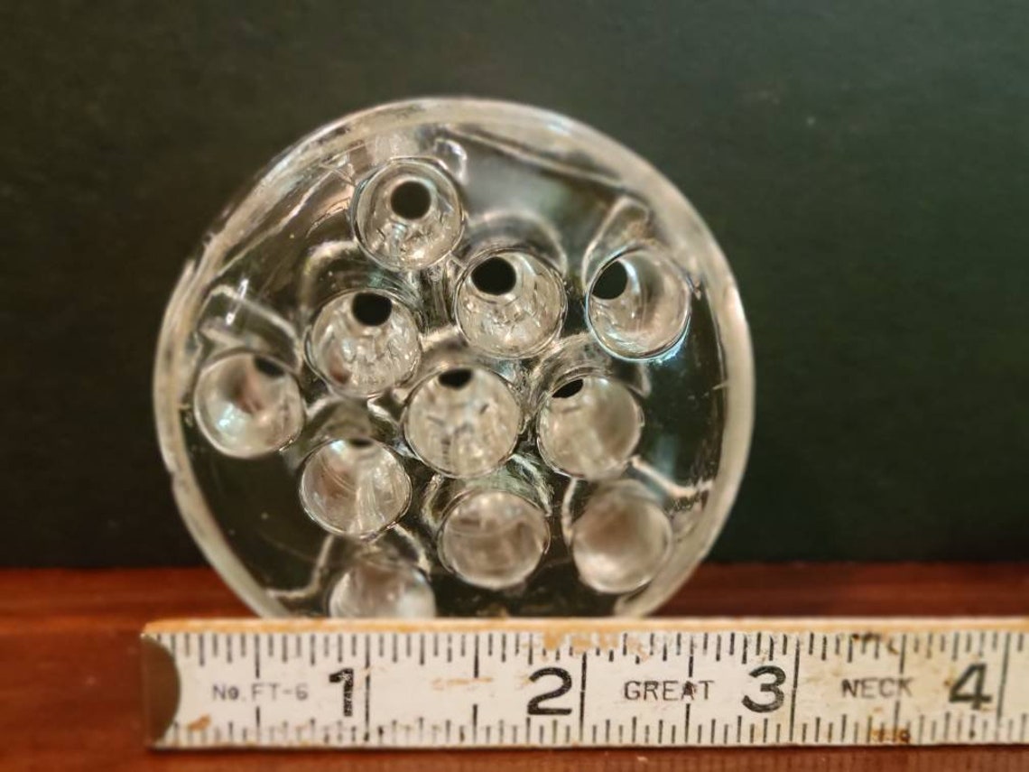 Vintage Glass Flower Frog Flower Holder Flower Frog Floral Etsy