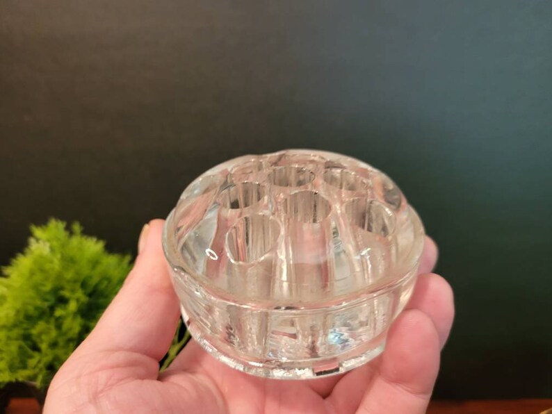 Vintage Glass Flower Frog Flower Holder Flower Frog Floral Etsy