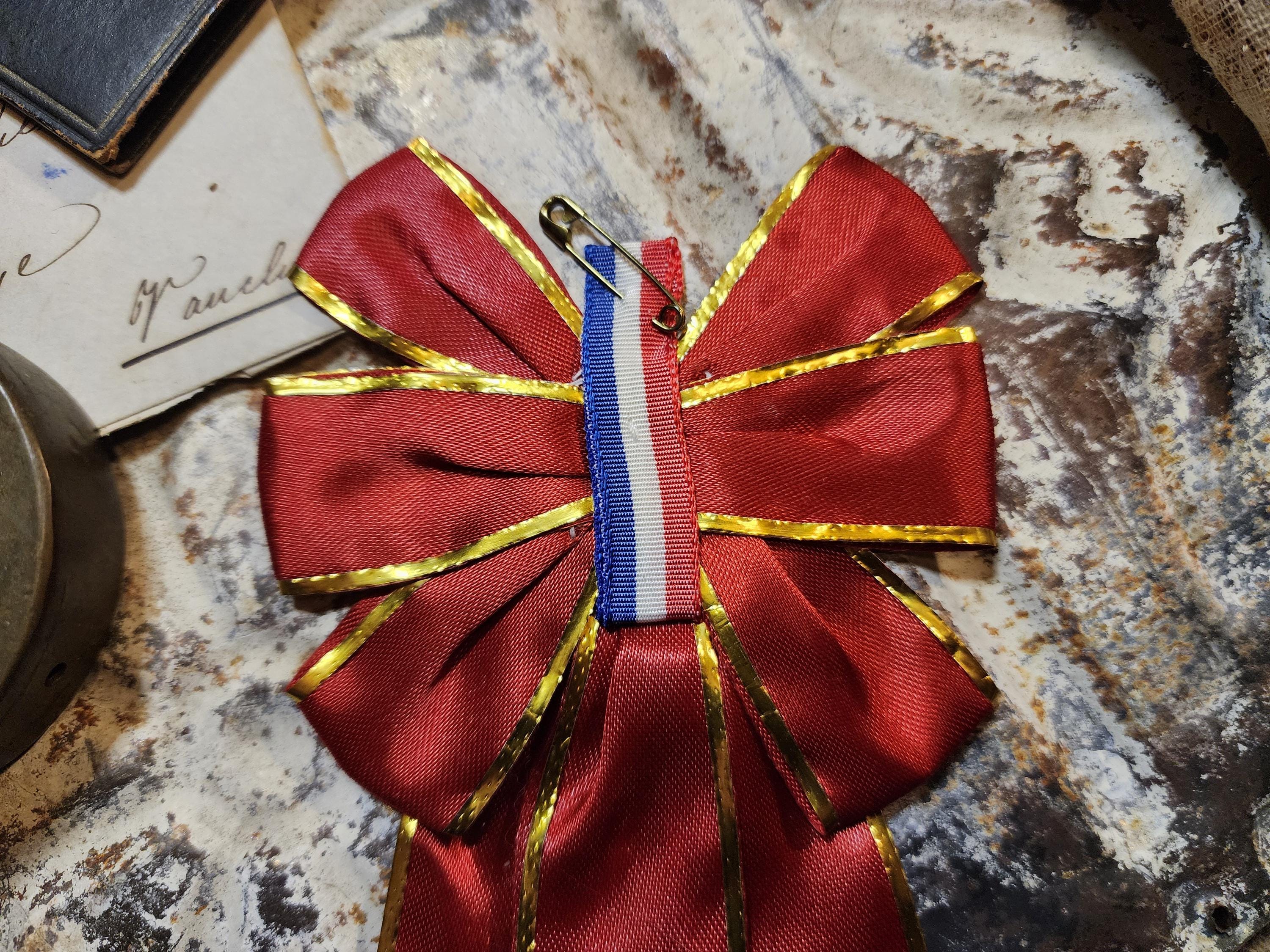 Vintage Award Ribbon, France, 1957, Conscrits, French, Ribbon, Silk ...