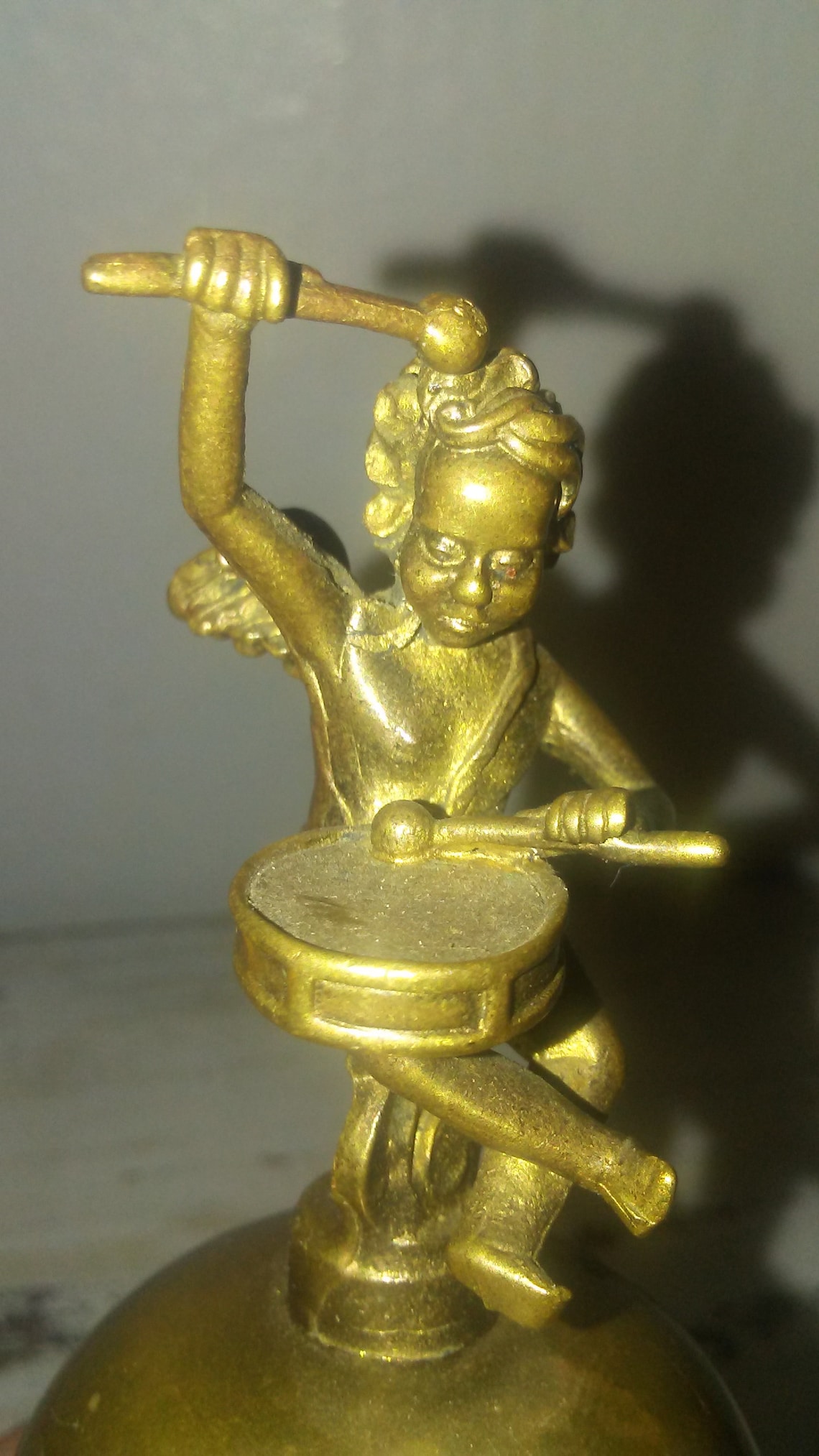 Vintage Brass Angel Bell Vintage Brass Bell Angel Playing Etsy