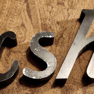 Vintage Letter, Black, Vintage Shop Sign, Marquee, Industrial, Channel, C, S, H