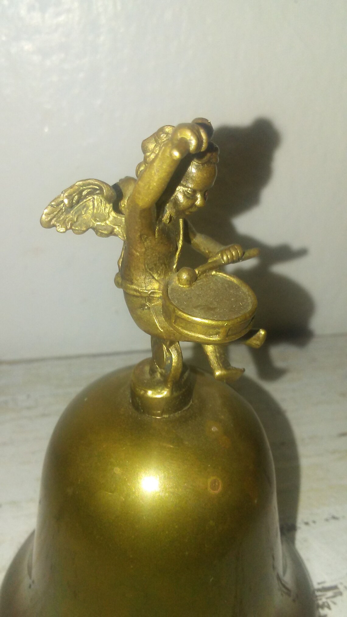 Vintage Brass Angel Bell Vintage Brass Bell Angel Playing Etsy