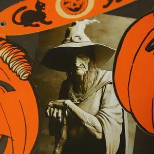 1900's Witch Photo, Reprint, Halloween Costume, Creepy, Oddities, Curiosities, Black and White Photo, Vintage Witch