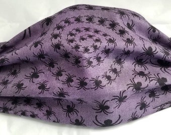 Spiders | Purple Fabric | Halloween | Creepy Crawly | Circling Spiders |