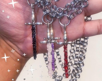 Crushed Crystal Mystic Sword Chokers