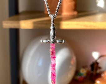 Ruby Mystic Sword Necklace