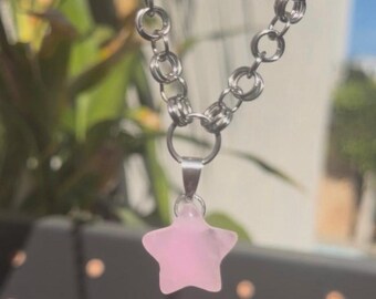 Pink Star Pendant Necklace