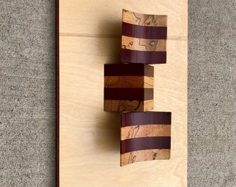 Motivational Abstract Wood Wall Sculpture, Dimensional Wall Art, Adjust Your Sails