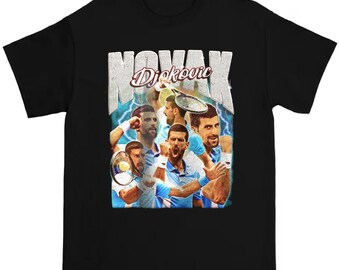 Novak Djokovic T-shirt | Vintage Rap Tee Shirt | Sport Movie Music Shirt | Gift for Him Her Tees | Men Women Unisex Tshirt