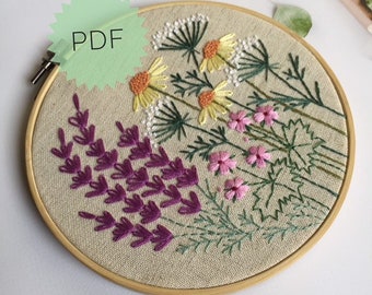 Wildflower Meadow Hand Embroidery Kit - Stitched Modern