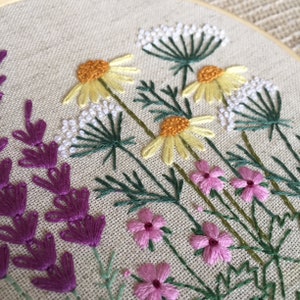 Botanical Embroidery Pattern 5, DIY Wildflowers Embroidery, Digital download Floral Embroidery Hoop Art, PDF Pattern For Hand Embroidery image 9