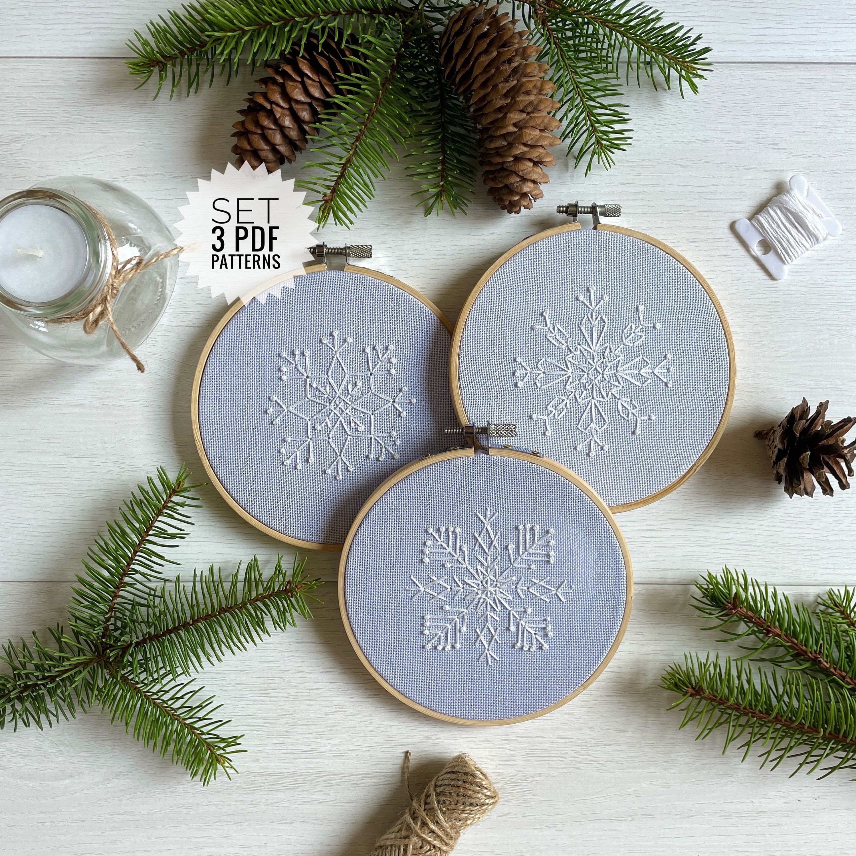 Mini Rouleau Empreintes En Bois Flocons De Neige | Cerf Dellier