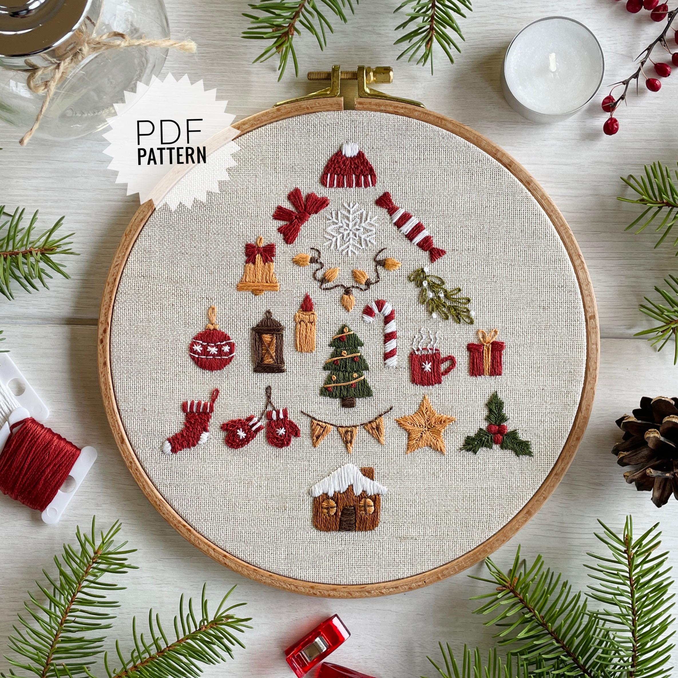 クリスマスツリー　刺繍絵　オブジェ クリスマスツリー 刺繍絵 オブジェ