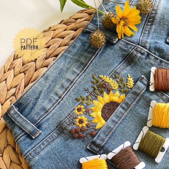 刺繍デニムバック　No.597　デニムリメイク　デニムパッチワーク　刺繍バック 刺繍 パッチワーク デニムバック 02 ～ デニム リメイク