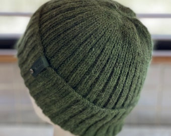 Heirloom Classic Rib Australian Alpaca Hand Knitted Beanie