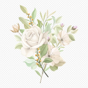 Bouquet of Roses, Svg, Eps ,Png, Graphic, Floral, Flower, Floristic, Watercolor Image, Clipart, Vector, Design, Crafting, Download