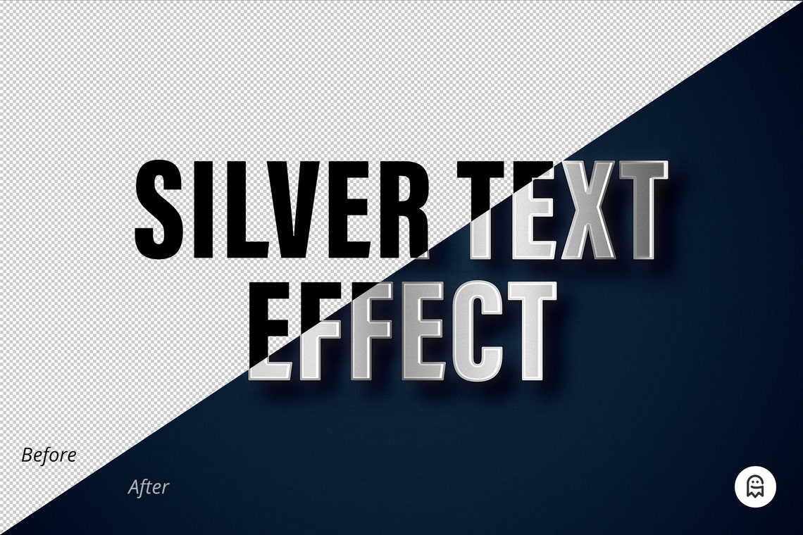 Silver Text Effect for Photoshop, Silver Effect, Chrome Effect, Metal ...