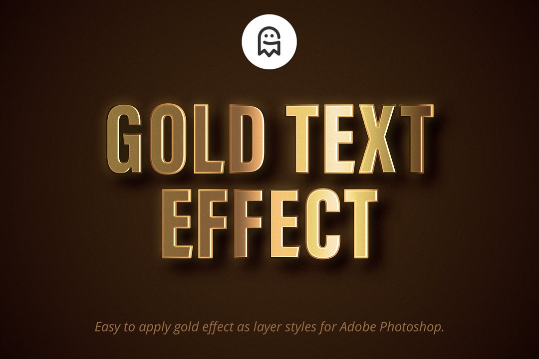 Gold Text Effect for Photoshop, Gold Effect, Shiny Effects, Typography
