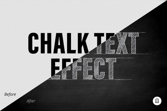 Chalk Text Effect for Photoshop Crayon Effect Chalkboard School
