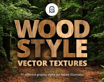 Wood Style Vector Textures for Illustrator / Textures / Wood Texture / Wood Effect / Wooden Effect / Nature / Natural