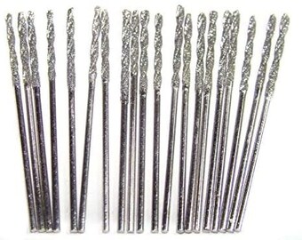2mm 20 pcs 3mm 20pcs Diamond Drill Bit Cylindrical Burr Kit Jewelry Beach Sea Glass Shells Gemstones Lapidary 60pcs. Shenglong 1mm 20pcs