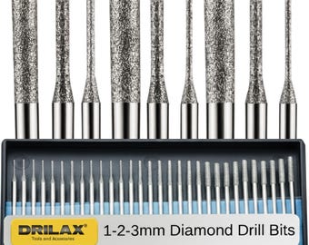 thumbnail image 2 of ILOVETOOL 30-Piece 0.8mm Diamond Coated Hole Saw Drill Bits For Jewelry, Gemstones, Glass & Tile 2 of 5
