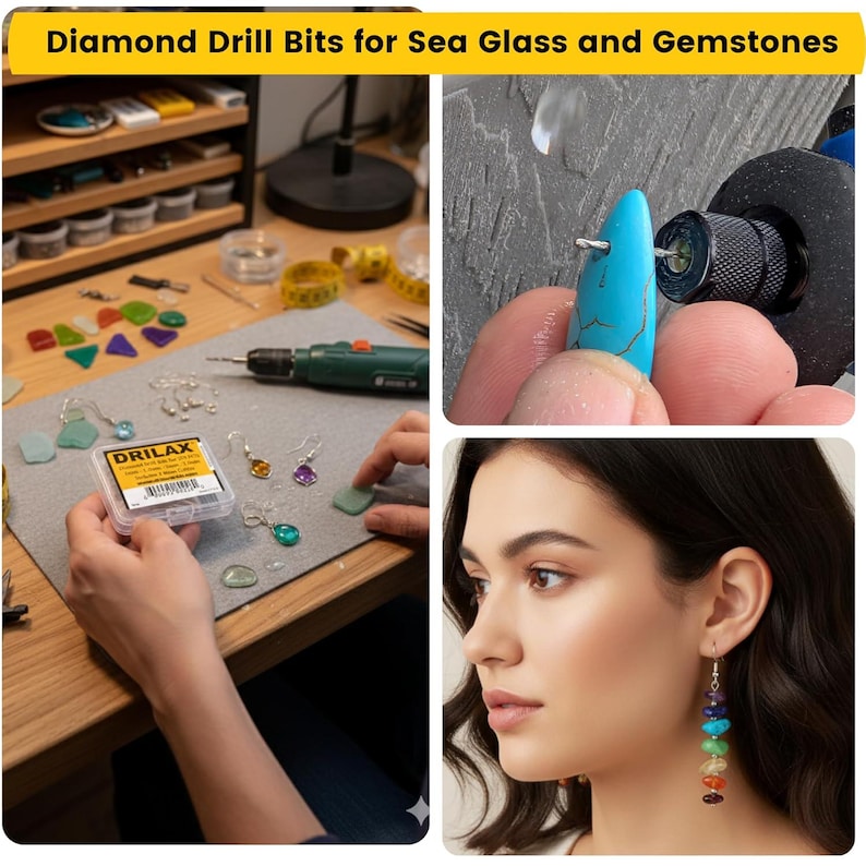 Diamond Drill Bit Set: 20 Pcs Dremel Compatible, Jewelry Making image 6