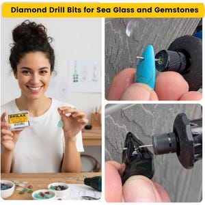 Diamond Drill Bit Set: 20 Pcs Dremel Compatible, Jewelry Making image 2