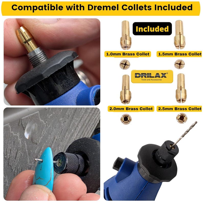 Diamond Drill Bit Set: 20 Pcs Dremel Compatible, Jewelry Making image 7