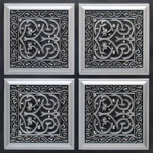 Celtic Mosaic Design - 2&#39;x2&#39; Faux Tin ceiling tiles / 3D wall tiles, #231 Glue-Up installation only DIY any space with easy-to-install tiles