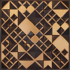 Geometric Form Design - 2&#39;x2&#39; Faux Tin ceiling/wall tiles, Model #281 (Glue-Up installation only). DIY any space with easy-to-install tiles!