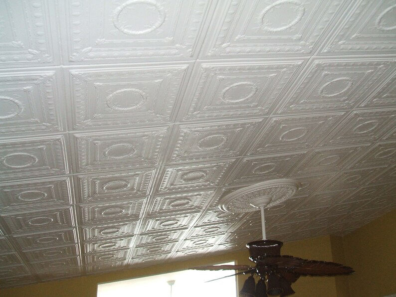 Styrofoam Ceiling Tiles Popcorn Ceiling Tiles. Easy DIY Glue Etsy