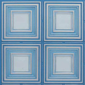 Modern ~ 2&#39; x 2&#39; Faux Tin ceiling tiles for Glue Up installation only. Model #257. Variety of colors. Easy DIY installation.