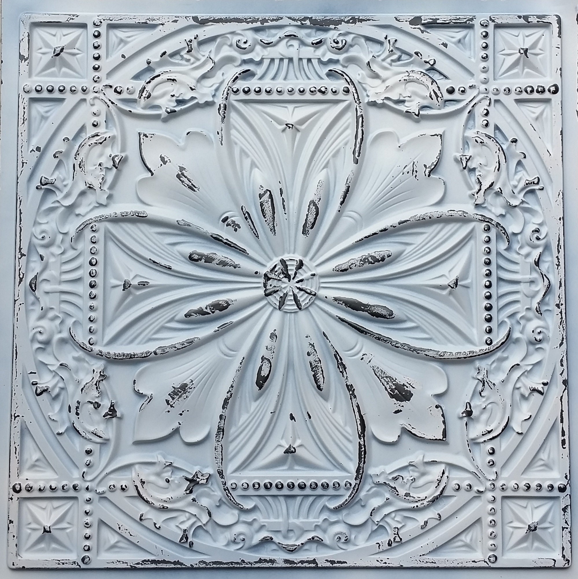 Faux Tin Ceiling Tiles For Dropped Ceiling Or 3d Wall Decor Etsy