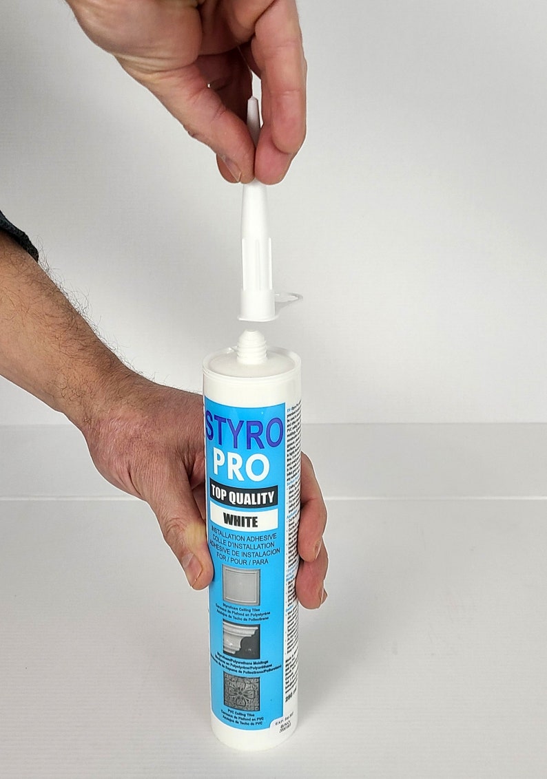 Adhesivo STYRO PRO: pegamento para placas de techo de poliestireno poliestireno y PVC. 280 ml en cada tubo. imagen 4