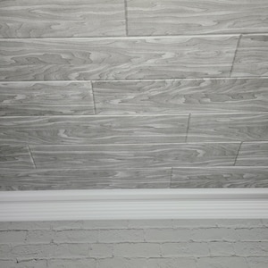 Rustic Grey Styrofoam Ceiling Planks | Popcorn Ceiling Cover Panels | Lightweight Glue-Up Shiplap Look | Model #07102