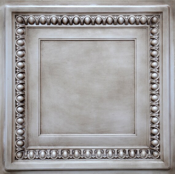 Faux Tin Decorative Ceiling Tiles In Antique White 10 Pack Etsy