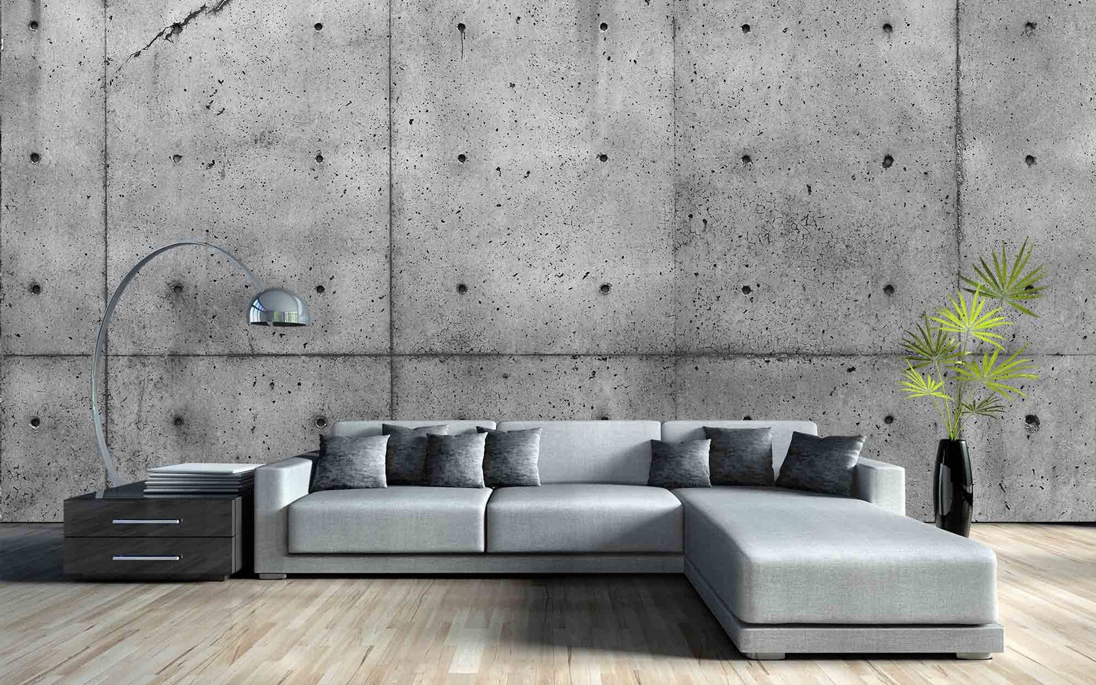 Concrete Wall HD Photo Mural 3D effect Wall Art Print | Etsy