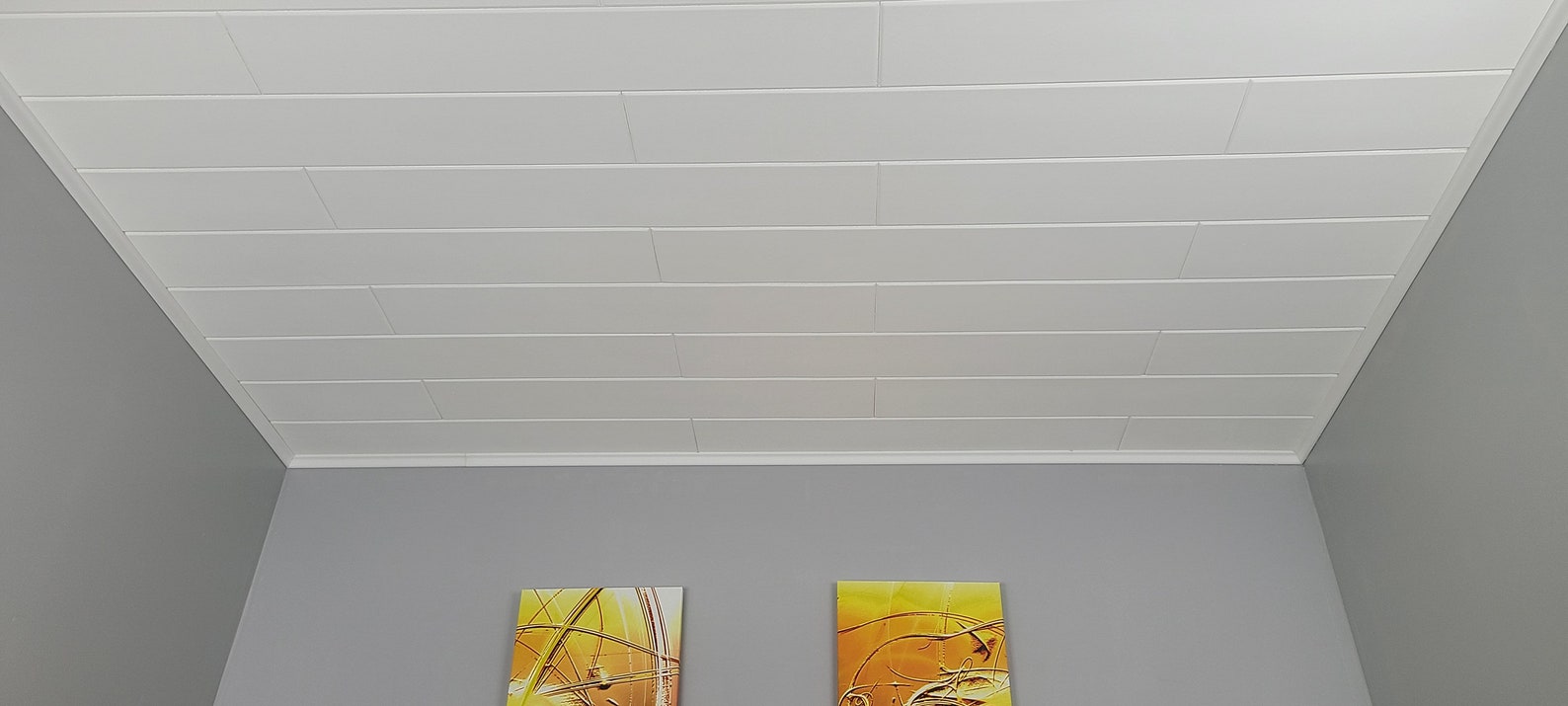 White Styrofoam Ceiling Planks to Cover Popcorn Ceiling or Etsy