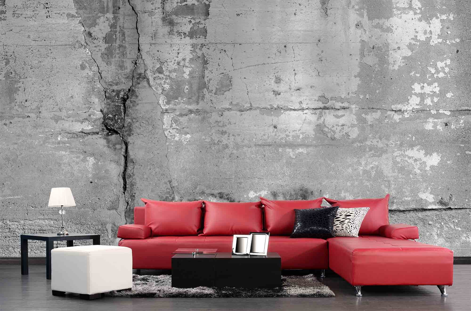 Concrete Wall Art Photo Mural 3D Effect Wall Art Print Etsy Canada