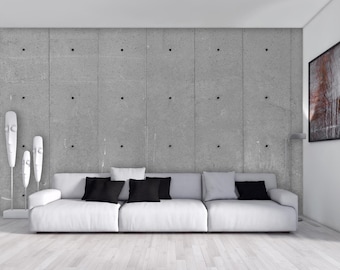 Removable  Wallpaper - Bare Concrete Photo Mural 3D effect Wall Art Print Accent Wall Décor. Something Concrete Prepasted Wall Mural #MU1415
