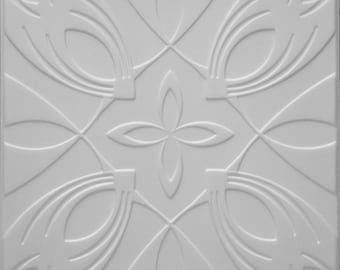 Styrofoam Ceiling Tiles to cover popcorn ceiling. Decorative polystyrene tiles for Easy DIY installation - Glue up over stucco. Model #RM80